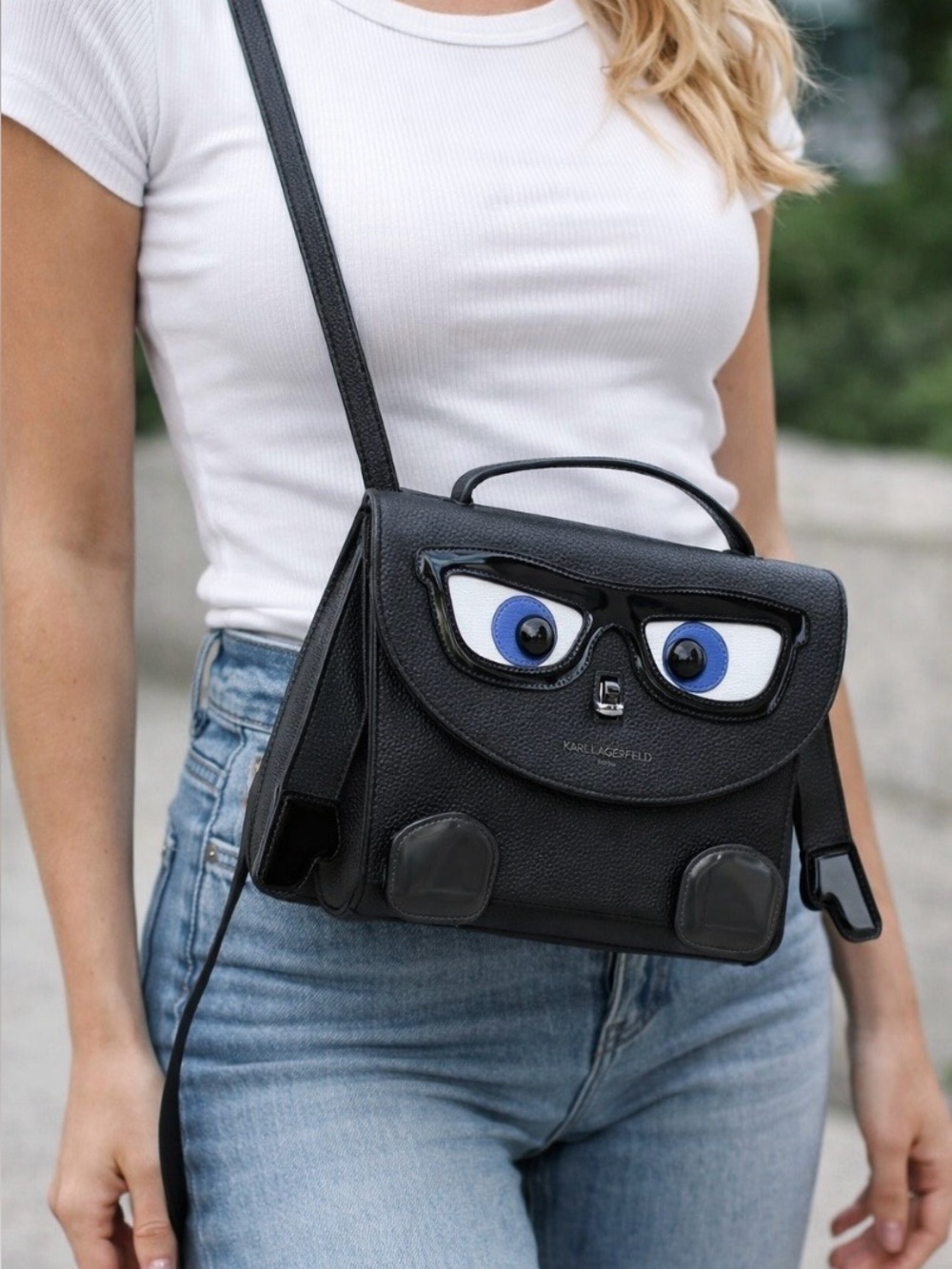 Karl Lagerfeld Paris Crossbody Bag Kameo Face NWOT